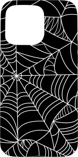 Miniatura 27 de iPhone 12 Mini Spider Web Halloween patrón espeluznante en caso negro