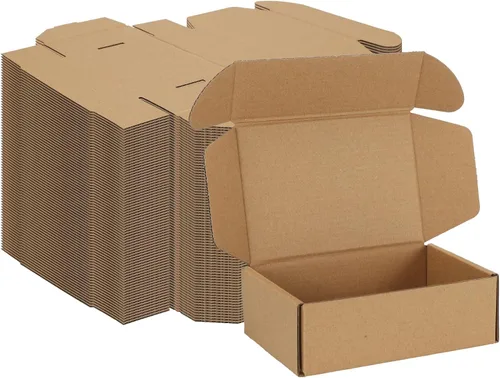 Miniatura 34 de MEBRUDY Cajas de envío de 4 x 4 x 2 pulgadas, paquete de 100 unidades, pequeñas cajas de cartón corrugado para enviar por correo, embalaje de Marrón