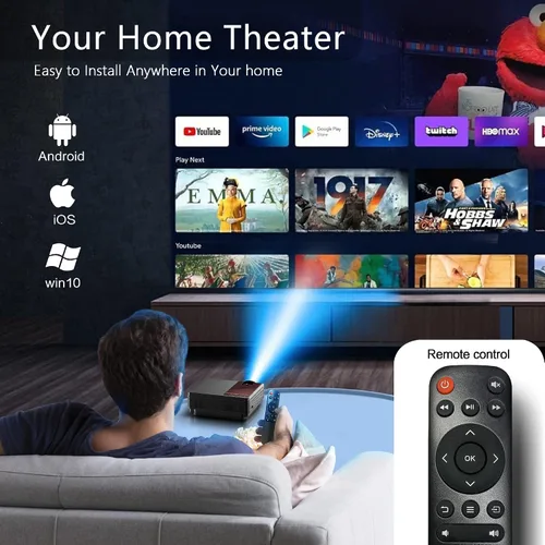 Miniatura 5 de Mini proyector, proyector Bluetooth WiFi 5G, staratlas 12000L Native 1920* 1080 P, proyector de video al aire libre, cine en casa compatible