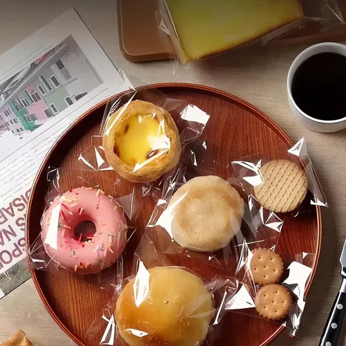 Miniatura 6 de Bolsas de galletas de 3 x 3 pulgadas, 200 bolsas pequeñas para dulces, bolsas transparentes de celofán, bolsas cuadradas de plástico pequeñas