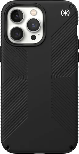 Miniatura 3 de Speck Presidio2 Grip - Funda antideslizante para iPhone 14 Pro Max (Negro/Negro/Blanco)