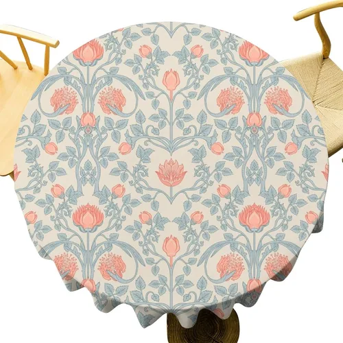 Miniatura 236 de Mantel Floral Retro de Pájaros, Diseño Original Bohemio William Morris Estampado Cubierta de Mesa para Hogar Picnic Fiesta Comedor Cocina William