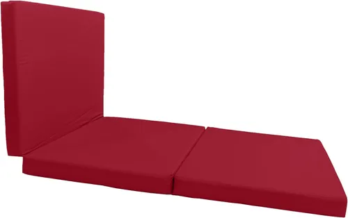 Miniatura 5 de D&D Futon Furniture Camas de espuma de triple pliegue, cama plegable Shikibuton para colchón para ahorrar espacio, 3 x 27 x 75 pulgadas, color rojo