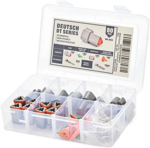 Miniatura 9 de IWISS Deutsch Kit de conectores DT en configuraciones de 2, 3, 4, 6, 8 y 12 pines, contactos estampados tamaño 16, conectores eléctricos
