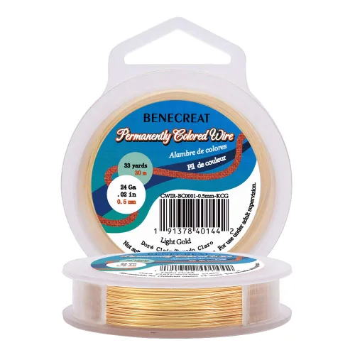Miniatura 59 de BENECREAT Alambre de cobre para cuentas de joyería de calibre 18, resistente al deslustre, alambre de metal de bronce antiguo para hacer joyas