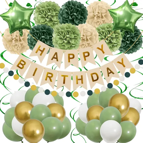 Miniatura 8 de Decoraciones de cumpleaños negro y rojo – Cartel de feliz cumpleaños para niños, niñas, hombres y mujeres, suministros de fiesta