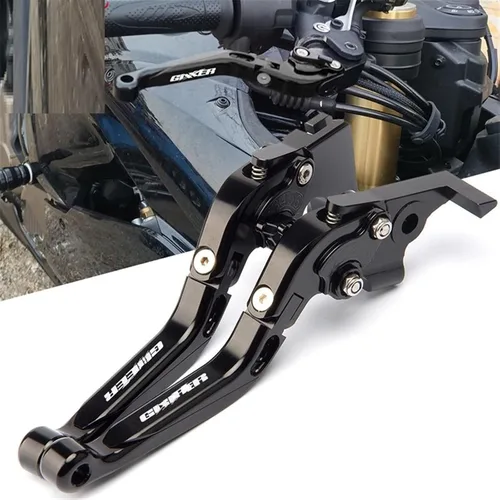 Miniatura 3 de Para Suzuki para GIXXER 250 SF 250SF 150 125 2020 2023 Accesorios de moto CNC ajustable palancas de freno de embrague plegables (color : negro)