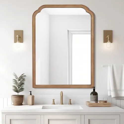Miniatura 44 de WallBeyond Espejo de longitud completa para montar en la pared, 65 x 22 pulgadas, espejo de suelo con marco de madera rústica, espejo grande