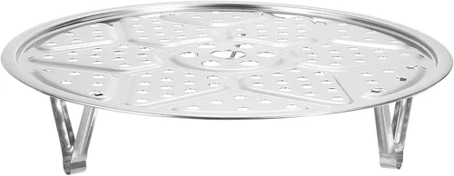 Miniatura 12 de uxcell Rejilla de vaporización de acero inoxidable con soporte, bandeja de vaporización de 26 cm para utensilios de cocina al vapor, olla a presión