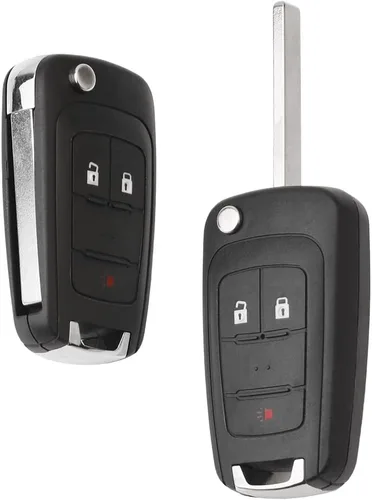 Miniatura 5 de OCESTORE 1 unids 3 botón llavero de coche sin llave Flip Entry Remote 3-btn OHT01060512 reemplazo compatible con Equinox Spark