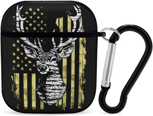 Miniatura 16 de Funda para Apple AirPod 2 y 1 TPU suave compatible con AirPod 2 y 7 con diseño de bandera estadounidense Pattern1081