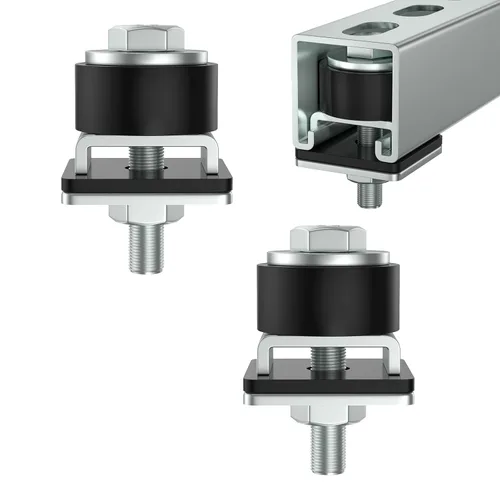Miniatura 6 de SKTREX Ruedas de rodillos de carro para posicionamiento de conjunto de carro para canal de puntal Unistrut con canal de puntal de 1-5/8 pulgadas