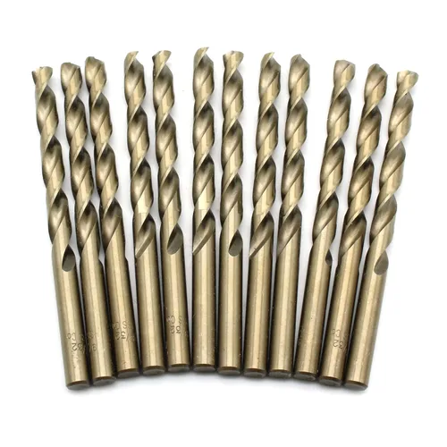Miniatura 20 de TEMO 12 piezas 1/2 pulgada M35 cobalto 135 grados Jobber longitud broca torsión 6 pulgadas longitud