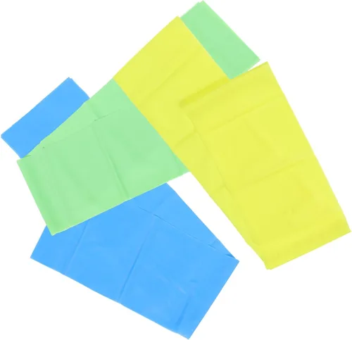 KOMBIUDA 3Pcs Yoga Stretch Strap Resistance Bands for Full-Body Exercise TPE Elastic Bands for Strength Training Shoulder Back Leg Workout Portable