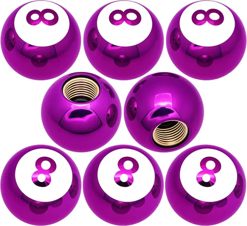 Miniatura 40 de 4 piezas tapas de vástago de válvula de neumático estilo bola 8, cubiertas universales de vástago de válvula de neumático con núcleo de cobre a