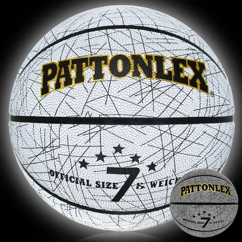 Miniatura 9 de Balones de baloncesto que brillan en la oscuridad de cuero verde brillante para interiores y exteriores, tamaño oficial 7-29.5, tamaño 6-28.5