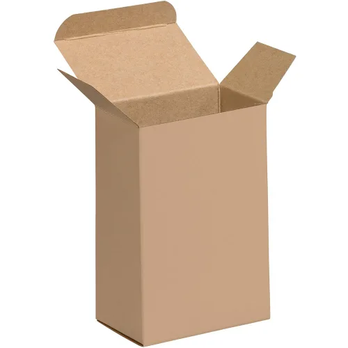 Aviditi - Cajas de regalo plegables de color marrón kraft, 3 1/2 x 2 1/2 x 5 1/2 pulgadas, paquete de 250, fácil de montar, caja de cartón inversa