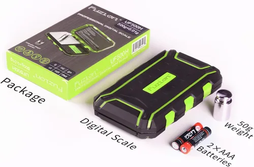 Miniatura 8 de Báscula de bolsillo de gramos Fuzion, báscula digital para joyería de 500 g x 0.01 g, báscula mini de 6 modos de conversión con pantalla LCD, tara