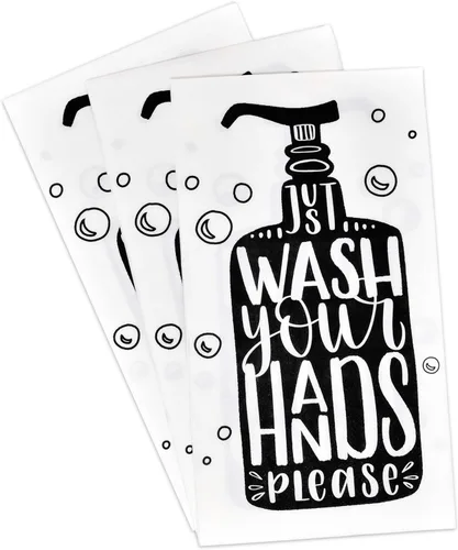 Miniatura 2 de Gift Boutique Divertidas servilletas de baño para invitados, paquete de 100 toallas de mano de papel desechables de 3 capas para tocador, lavarse