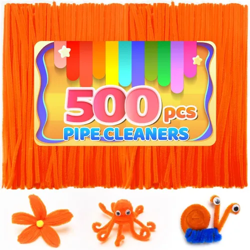 Miniatura 32 de Iooleem 200 piezas de limpiadores de tubería marrones, tallos de chenilla, limpiadores de tubería para manualidades, manualidades con limpiadores