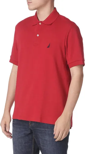 Miniatura 2 de NAUTICA Polo de algodón suave liso de manga corta para hombre