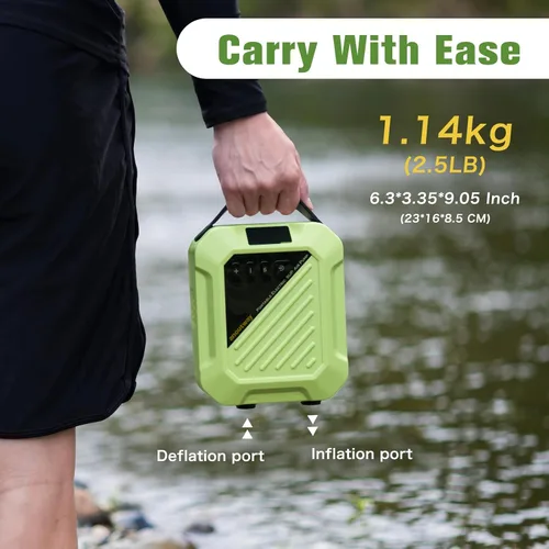 Miniatura 7 de Paddle Board Electric Pump 20PSI High Pressure Rechargeable SUP Air Pump, Intelligent Dual Stage Inflation & Deflation,Auto-Off for Stand Up Paddle