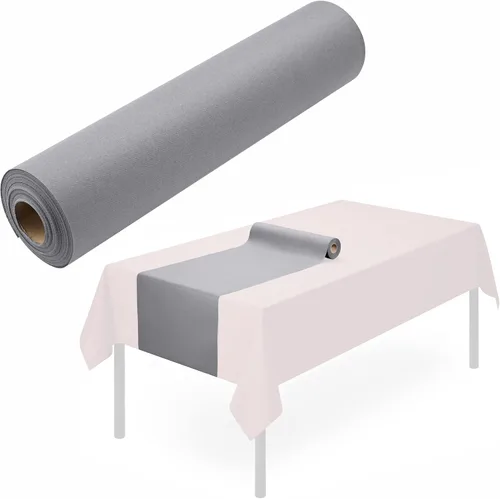 Miniatura 9 de Camino de mesa desechable para mesa de comedor, 16 x 48 pulgadas, paquete de 20 caminos de mesa de papel verde similar al lino para Navidad, fiesta