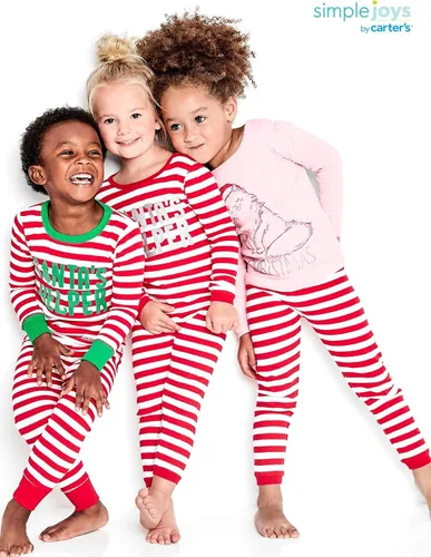 Miniatura 2 de Simple Joys by Carters Conjunto de pijama unisex de 3 piezas para bebés niños pequeños y niños