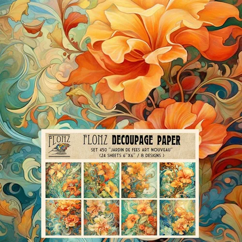 Miniatura 7 de Decoupage - Paquete de papel (24 hojas de 6 x 6 pulgadas) Secret Garden # Papel de patrón de estilo vintage para decoupage, manualidades y álbumes