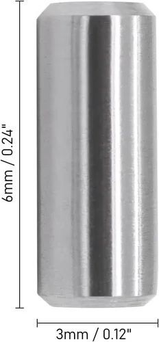 Miniatura 3 de 50 clavijas de 0.118 in de diámetro x 0.236 in de longitud 304 de acero inoxidable 304 clavijas de soporte de barra de metal elementos usados