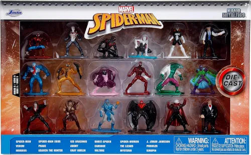 Miniatura 9 de Jada Toys Marvel Spider-Man - Juego de 18 figuras fundidas a presión de la serie 9, juguetes para niños y adultos