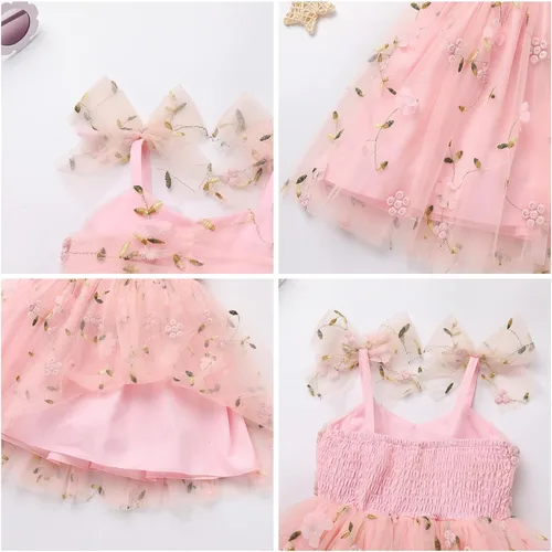 Miniatura 134 de IMEKIS Vestido de princesa de cumpleaños para niña pequeña, confeti brillante, bohemio, arco iris, pastel, sesión de fotos, traje para 1-6T