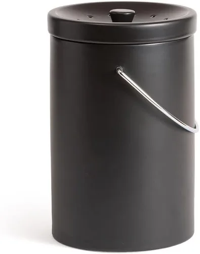 Miniatura 2 de Fox Run Cubo de compost de cocina de cerámica negra para encimeras