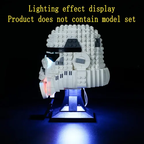Miniatura 6 de GEAMENT Kit de luz LED compatible con casco Lego Stormtrooper - Juego de iluminación para modelo de construcción 75276