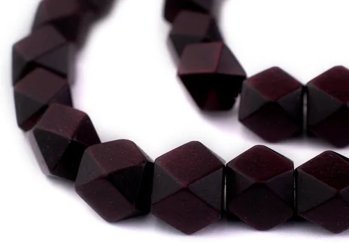 Miniatura 31 de TheBeadChest - Cuentas de madera de cubo sin esquinas azul azul: cuentas orgánicas naturales de corte de diamante de 0.787 in para la fabricación