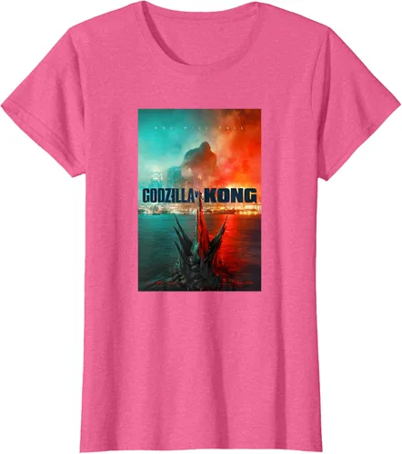 Miniatura 41 de Godzilla vs Kong - Camiseta oficial con póster, Negro
