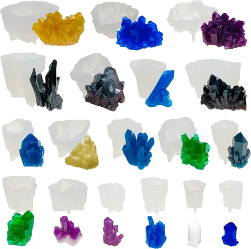 Miniatura 10 de Woohome Molde de silicona para suculentas, 4 piezas, molde de fondant para suculentas, 3D, para hacer pasteles, chocolate, velas hechas a mano