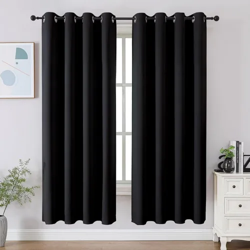 Miniatura 47 de Joydeco Cortinas opacas para dormitorio de 72 pulgadas de largo, 2 paneles de cortinas con aislamiento térmico para oscurecer la habitación