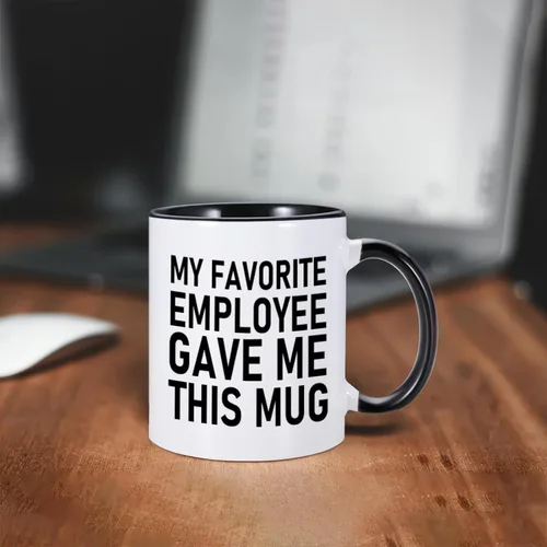 Miniatura 3 de Employee Gave Me This - Taza de café personalizada con texto fotográfico, divertida taza de café de jefe para mujeres y hombres, regalos