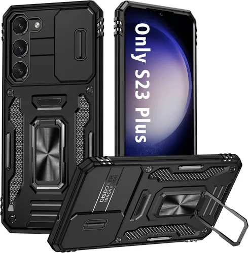 Miniatura 20 de ANGELAS - Funda a prueba de golpes para Samsung Galaxy S23 Plus, parachoques de silicona TPU con protección anticaídas, cubierta deslizante