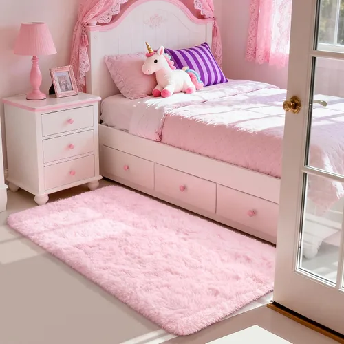 Miniatura 148 de Merelax Alfombra Moderna Suave y Esponjosa Shaggy para Dormitorio Sala de Estar Decoración de Sillas Pequeñas Alfombras Tapetes para Pies Piso, Verde