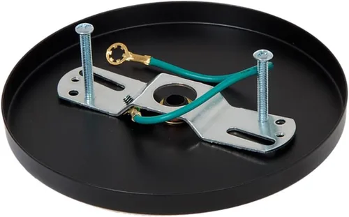 Miniatura 2 de B&P Lamp juego de toldo de acero poco profundo moderno de 5 1/4 pulgadas, negro Negro satinado