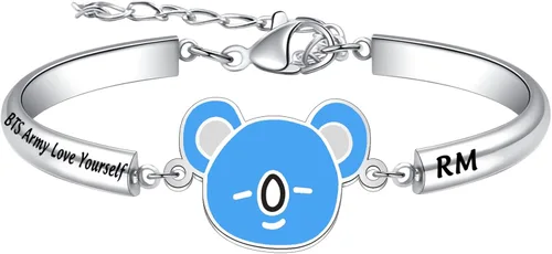 MTYCTWED Love Yourself Pulsera Kpop Star Charm Pulsera de doble bucle regalo inspirador para amantes de la música, regalo de joyería para niñas