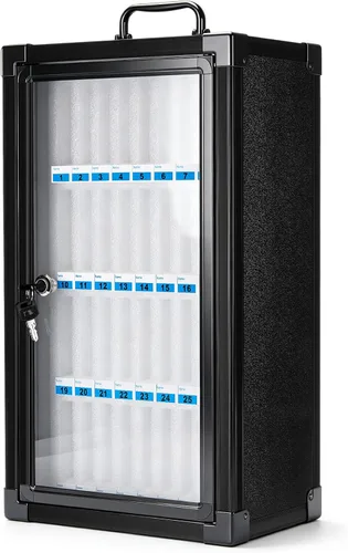 Miniatura 9 de Amylove Armario para teléfono celular, caja de almacenamiento de aleación de aluminio, caja de almacenamiento para teléfonos celulares montada