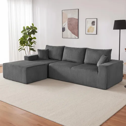 Miniatura 9 de Sofá modular de 108 pulgadas, sofá modular de nube con asiento profundo, moderno sofá modular en forma de L con diván, sofás tapizados sin hueso