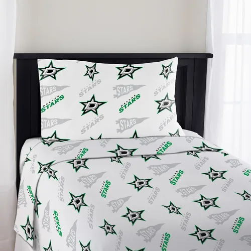Miniatura 9 de Juego de sábanas tamaño Twin de Boston Bruins NHL con licencia oficial - Ropa de cama cómoda con logotipos del equipo repetidos para fanáticos