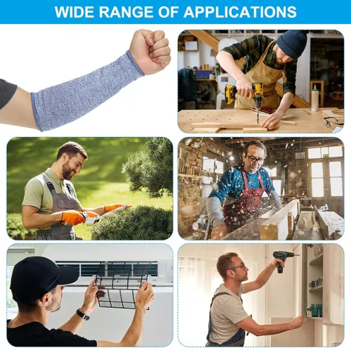 Miniatura 6 de PATIKIL Mangas protectoras de seguridad para brazo resistente a los cortes Mangas de antebrazo Manga HPPE Nivel 5 Protección para piel fina