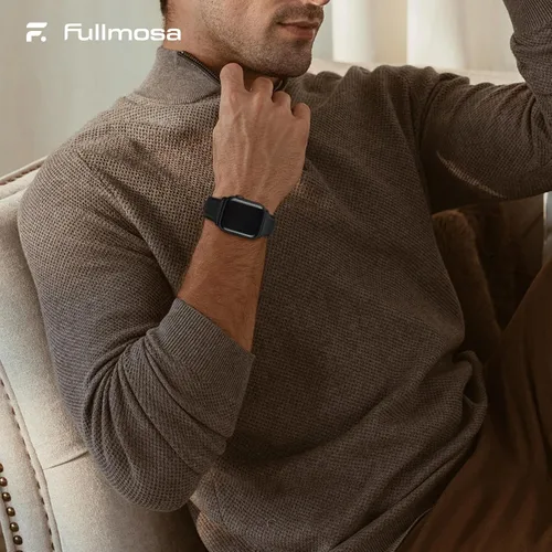 Miniatura 5 de Fullmosa Correas de cuero compatibles con Apple Watch Band de 1.49, 1.57, 1.61, 1.65, 1.73, 1.77 y 1.77 pulgadas, correa elegante para iWatch Series