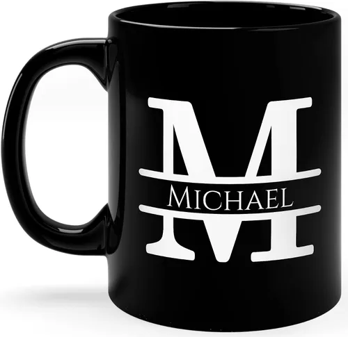 Miniatura 17 de Taza de café personalizada con monograma, letra inicial A personalizada para mujeres, hombres, niñas, niños, papás, mamás amigos, taza de café