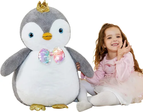 Miniatura 9 de EARTHSOUND Juguete de Peluche de Animal Relleno Caticornio Gato Unicornio Gigante, Juguetes Suaves Lindos Grandes Jumbo, 23 pulgadas Gran